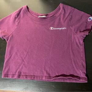 Maroon champion crop top